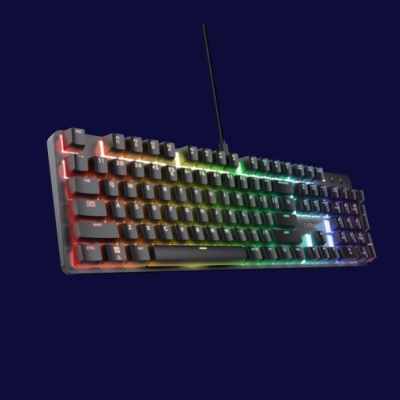 Tastatura mecanica Trust GXT 871 Zora, USB 2.0. nr taste 104, negru