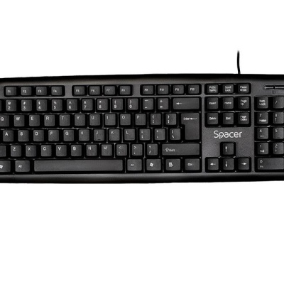 Tastatura Spacer SPKB-520 cu fir, USB, 104 taste, anti-spill, negru - Img 2