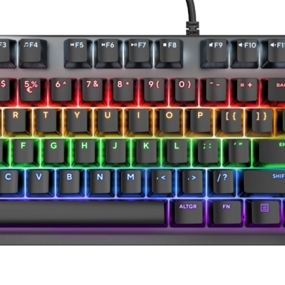 Tastatura Trust GXT834 Callaz Tenkeyless cu fir mecanica, negru