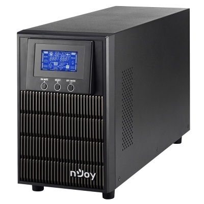 UPS nJoy Aten PRO 2000, 2000VA/ 1800W, On-line, LCD Display, 3 Prize Schuko cu Protectie, Management, Tower, Dubla conversie, Frequency Range 40Hz ~ 70 Hz, Connection port RS232 / USB / Intelligent Port, Dimensiuni: 397 x 145 x 220 mm, Greutate: 17 kg,
