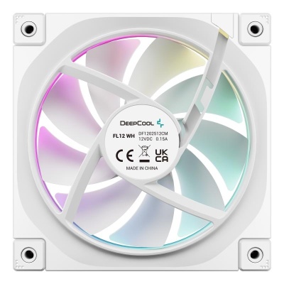 Ventilatoare DEEPCOOL FL12-3in1 120mm ALB, CFM 55, presiune 2.82 mmAq, viteza de rotatie 500-2150 RPM +/- 10% - Img 6