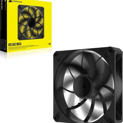 Ventilator Carcasa CORSAIR RS140 MAX THICK 140mm , viteza 2000 RPM +/- 10%, Airflow: 27.5-104 CFM, Presiune Statica: 0.22-2.4 mm-H2O, Nivel de zgomot: 31dBA - Img 4
