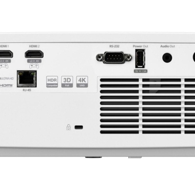 Videoproiector Optoma UHZ66, 4K UHD 3840*2160, 4.000 lumeni, 500.000:1, 16:9/ 16:10/ 4:3, 303" dimensiune maxima imagine, laser 30.000 ore, 9.4 m distanta maxima de proiectie, zoom 1.6x, 2* HDMI, audio out, USB-A power 1.5A, RJ45, RS232, 28- 35 dB, Full - Img 3