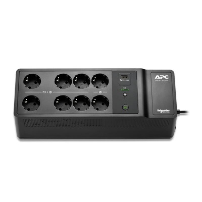 APC Back-UPS, 500VA/300W Floor/Wall Mount, 230V, 8x CEE 7/3 Schuko outlets, USB Type A Port, User Replaceable Battery,3 ani garantie echipament si 2 ani garantie baterie