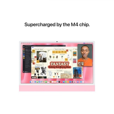 Apple iMAC 24" Retina 4.5k/ Apple M4 (CPU 8-core, GPU 8-core, Neural Engine16-core)/16GB/256GB - Pink - INT KB (2024) - Img 6