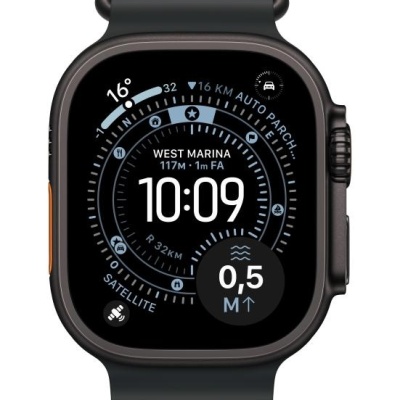 Apple Watch 49mm Black Ocean Band - Black Titanium Finish