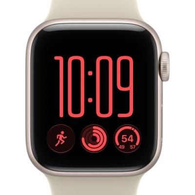 Apple Watch SE 3 GPS + Cellular 40mm Starlight Aluminium Case with Sand Sport Band - M/L
