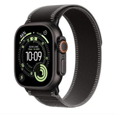 Apple Watch Ultra 3 GPS + Cellular 49mm Black Titanium Case with Black/Charcoal Trail Loop - S/M - Img 2