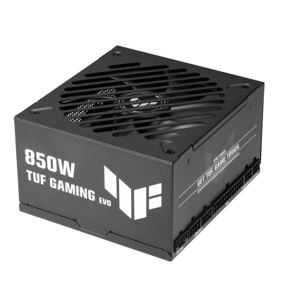 ASUS TUF-GAMING-850G-EVO. Total power: 850 W, AC input voltage: 100 - 240 V, Power Factor Correction (PFC) type: Active. Motherboard power connector: 20+4 pin ATX, Motherboard power cable length: 50 cm, SATA power cable length: 400,120 mm. Purpose: PC,