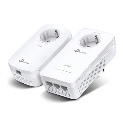 AV1300 Gigabit Passthrough Powerline AC1200 Wi-Fi Kit KIT: 1× TL-WPA8631P + 1× TL-PA8010P TL-WPA8631P: SPEED: 300 Mbps at 2.4 GHz + 867 Mbps at 5 GHz, 1300 Mbps Powerline SPEC: Qualcomm CPU, 3× Gigabit Ports, AC-Passthrough, Wall Plugged, HomePlug AV2