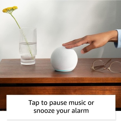 Boxa inteligenta Amazon Echo Dot 5 (2022), Control Voce Alexa, Bluetooth, Wi-Fi, Glacier White