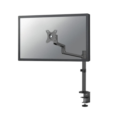 Brat monitor Neomounts DS60-425BL1; pentru display-uri cu diagonale 17"-27", sistem de prindere VESA 75x75~100x100, greutate maxima suportata 8kg, tilt +90°, -30°, swivel +90°, -90°, rotate +360°, distanta fata de perete 128-459mm; inaltime reglabila