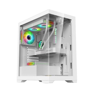 Carcasa 1STPLAYER MI7-A Mid Tower ARGB ALB, Tempered Glass, Sloturi Expansiune 7, Drive Bays: 1x3.5"HDD 2x2.5"SSD, Ventilatoare Suportate: 5 (spate: 1x120mm, sus: 2x120mm, jos: 2x120mm), Ventilatoare Incluse: 1 (spate: 1x120mm), Format Placa De Baza