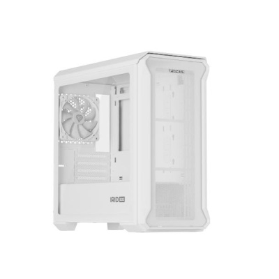 Carcasa GENESIS IRID 503 LITE Mini Tower ARGB ALB, Tempered Glass, Sloturi Expansiune 5, Drive Bays: 2x3.5" 3x2.5", Ventilatoare Suportate: 6 (spate: 1x120mm, fata: 3x120mm sau 2x140mm, sus: 2x120mm sau 2x140mm), Ventilatoare Incluse: 1 (spate: 1x120mm), - Img 4