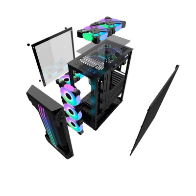 Carcasa PRO GAMING ZERG Mid Tower ARGB Negru - Img 4