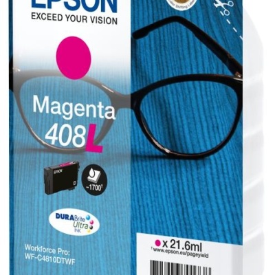 Cartus cerneala Epson 408L Ink Tank, DURABrite Ultra ink, Magenta, capacitate 21.6ml, 1.7k pagini, pentru WorkForce Pro WF-C4810DTWF. - Img 4