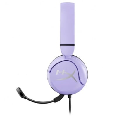 Casti gaming cu fir HyperX Cloud Mini, PC/Nintendo Switch/controllere PS/Xbox/tablete, volum limitat la 85dB, Bluetooth/Jack 3.5 mm, autonomie pana la 25 de ore, frecventa raspuns 20 Hz - 20 KHz, mov - Img 2