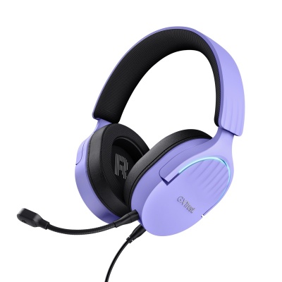 Casti gaming TrustGXT 490P Fayzo cu fir, interfata USB 2.0, frecventa de raspuns 20 Hz - 20.000 Hz, sensivitate 100 dB, mov - Img 2