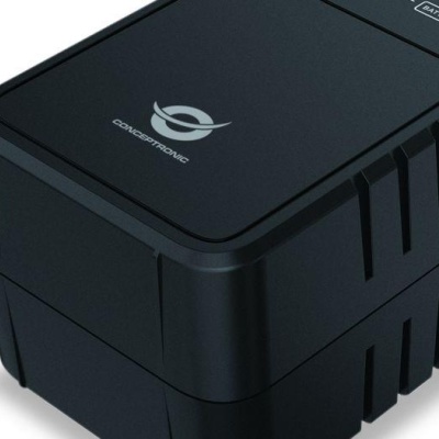 Conceptronic ZEUS05E 650VA 360W UPS, Schuko x 6 (3x surge protection 3x surge protection & battery backup), RJ45 In/Out, AVR, 110 x 309 x 84 mm - Img 5