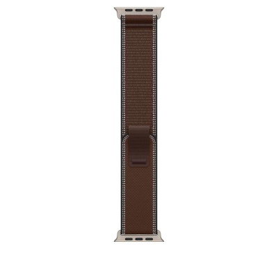 Curea pentru Apple Watch 49mm Dark Umber Trail Loop - M/L - Natural Titanium Finish