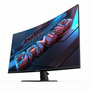Gigabyte Monitor gaming 32" GS32QC, Non-glare, Rezolutie: 2560 x 1440 (QHD), Luminozitate: 300 cd/m2 (TYP), Contrast: 3500:1, Unghi vizualizare: 78°(H)/178°(V), Culori: 16.7M, Timp raspuns: 1ms, Refresh rate: 165Hz, HDR Ready, Flicker-free, Interfata: 2