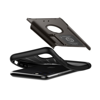 Husa protectie socuri Spigen Slim Armor GUNMETAL pentru Apple Iphone 11 PRO , Gri - Img 4