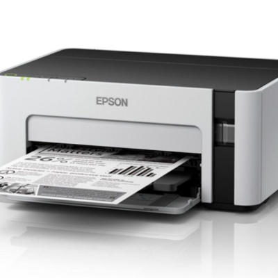 Imprimanta inkjet mono CISS Epson M1120, dimensiune A4, viteza max 32ppm, rezolutie printer 1440x720dpi, alimentare hartie 150 coli, volum maxim printare : 15000pagini/luna, interfata: USB 2.0, Wireless, consumabile: Ecotank MX1xx negru XL (6k/pag.), - Img 2