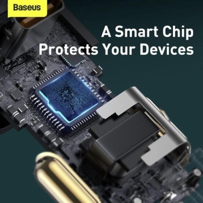 Incarcator auto Baseus Share Together, 1 x USB Output 5V/3A, 1 x USB Type-C max 5V/3A si 1 x bricheta auto 60W, total output 120W, pt. bricheta auto, gri - Img 8