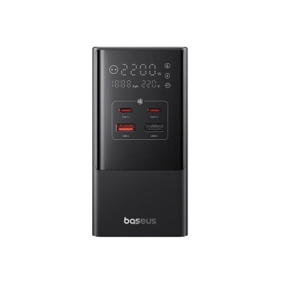 Incarcator retea Baseus PowerCombo Tower Digital Powerstrip, Quick charge 35W, 4 porturi iesire, lungime cablu 1.5m, negru - Img 4