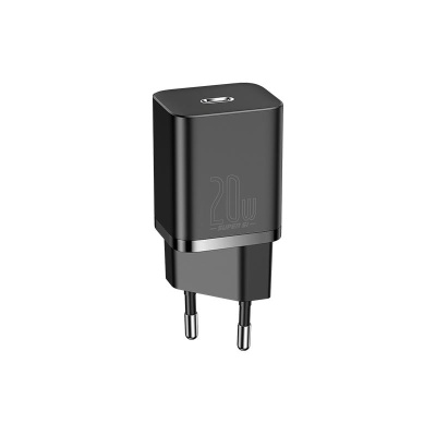 INCARCATOR retea Baseus Super Si, Quick Charge 20W, 1 x USB Type-C 5V/3A max, include cablu USB Type-C la Lightning Iphone 1m, negru - Img 7