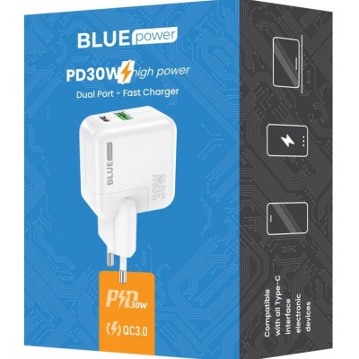 Incarcator retea BLUE Power BC111A 30W/3A 1xUSB-A & 1xUSB-C White - Img 3