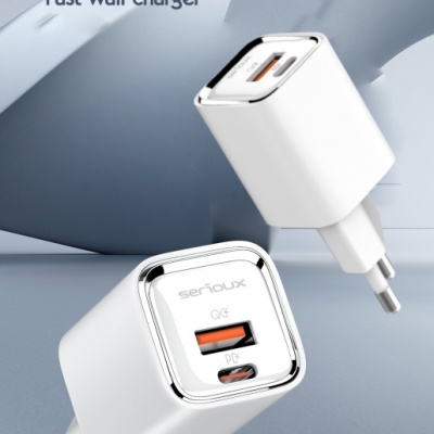 Incarcator retea Serioux 30W Quick Charge, Intrare AC100-240V~ 50/60Hz 0.7A Max, PD Ieșire: 5V-3A, 9V-3A, 12V-2.5A, 15V 2A, 20V=1.5A (30W), QC Ieșire: 5V-3A, 9V-2A, 12V=1.5A (18W), PD+QC=5V=3.6A, Total: 30W Max - Img 4