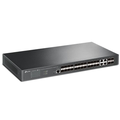 "JetStream™ 24-Port SFP L2+ Managed Switch with 4 10GE SFP+ Slots PORT: 20× Gigabit SFP Ports, 4× Gigabit SFP/RJ45 Combo Ports, 4× 10G SFP+ Slots, RJ45/Micro-USB Console Port SPEC: 1U 19-inch Rack-mountable Steel Case FEATURE: Integration with JetStream™ - Img 2