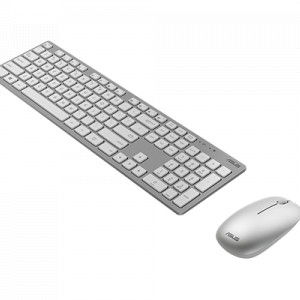 Kit Tastatura + Mouse Asus W5000, Wireless, alb