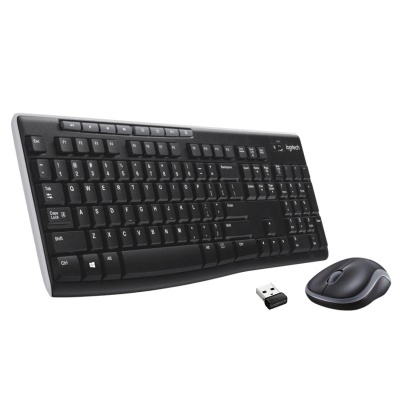 Kit Wireless tastatura si mouse Logitech Wireless Combo MK270, taste numerice, negru