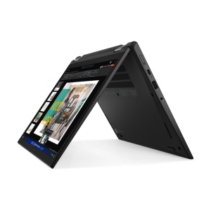 Laptop Lenovo ThinkPad L13 2-in-1 Gen 5 (Intel);13.3" WUXGA (1920x1200) IPS 300nits Anti-reflection / Anti-smudge, 100% sRGB, Touch - OGS, 10- point Multi-touch;Intel® Core™ Ultra 7 155U, 12C (2P + 8E + 2LPE) / 14T, Max Turbo up to 4.8GHz, 12MB;Video