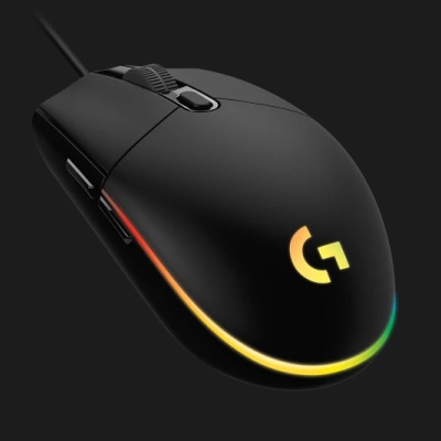 Logitech mouse cu fir G102 RGB, 6 butoane, 8000 dpi, senzor optic, USB, negru