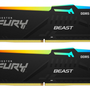 Memorie KINGSTON 64GB DDR5 6000MHz CL30 Dual Channel Kit FURY Beast RGB