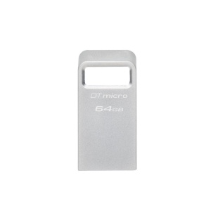 Memorie USB Flash Drive Kingston 64GB Data Traveler Micro, USB 3.2 Gen1, Metalic