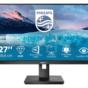 Monitor 27" PHILIPS 275S1AE, IPS, WLED, Anti-Glare, 3H, Haze 25%, 16:9 ,QHD 2560*1440, 75 Hz, 4 ms, 300 cd/mp, 1000:1, 178/178, flicker free,low blue mode, easy read, DVI, DP, HDMI, audio out, boxe 2*2W ,Kensington lock, VESA 100x100, pivot, cabluri