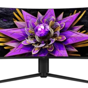 Monitor Gaming Curbat QD-mini LED TCL 57R94 57", Dual UHD (7680x2160), 120Hz, 1ms, AMD FreeSync™ Premium, NVIDIA G-Sync Compatible, R1000, Boxe 10W x2, USB Type-C 90W, Hub USB, 2x HDMI, DisplayPort, Pivot, VESA, alb