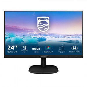 Monitor LED PHILIPS 243V7QDSB, 23.8inch, FHD IPS, 5ms, 60Hz, negru
