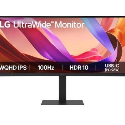 Monitor LG 34" 34U650A-B.AEU, Curvature: 3800R, Diagonal (inch): 34, Diagonal (cm): 86, Aspect ratio: 21:9, Panel: WQHD, Resolution: 3440x1440, Refresh Rate: 100Hz, Response time GtG: 5ms, Brightness (max): 300 cd/m², Contrast (static) : 1000:1, Viewing