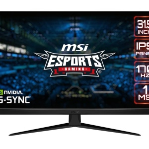 Monitor MSI 31.5" G321Q, Diagonal (inch): 31.5, Diagonal (cm): 80, Aspect ratio: 16:9, Panel: IPS, Resolution: 2560x1440, Refresh Rate: 170Hz, Response time GtG: 1ms, Brightness (max): 300 cd/m², Contrast (static) : 1200:1, Contrast (dynamic): 100M:1,