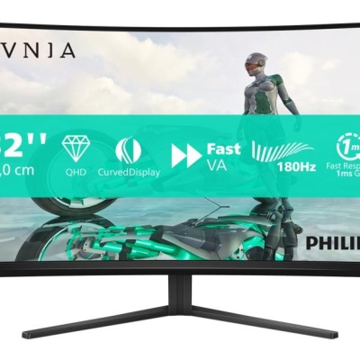 Monitor Philips 31.5" 32M2C3500L/00, Curvature: 1500R, Diagonal (inch): 31.5, Diagonal (cm): 80, Aspect ratio: 16:9, Panel: VA, Resolution: 2560x1440, Refresh Rate: 180Hz, Response time GtG: 1ms, Response time MPRT: 0.5ms, Brightness (max): 300 cd/m²,