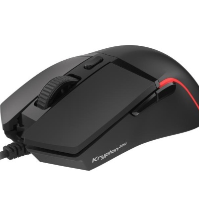 Mouse gaming cu fir Gensesis Krypton 220, senzor optic, interfata USB, rezolutie maxima 6400 DPI, numar butoane 6, iluminare RGB, maximum frame rate 6 666 FPS, negru - Img 3