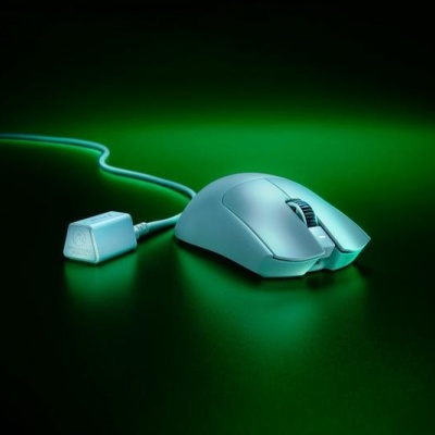 Mouse Razer Viper V3 Pro, conectivitate Razer HyperSpeed Wireless si prin fir, durata de viata baterie pana la 95 ore la 1000 Hz, pana la 62 ore la 2000 Hz, pana la 40 ore la 4000 Hz, pana la 17 ore la 8000 Hz, alb - Img 9
