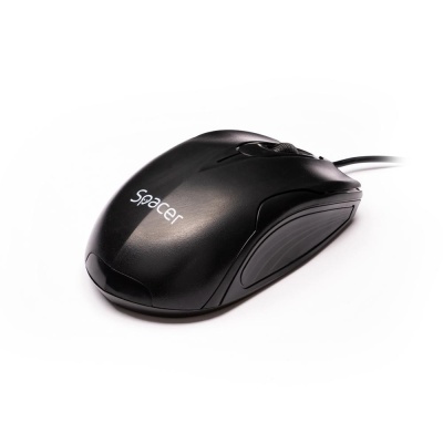 MOUSE Spacer, PC sau NB, cu fir, USB, optic, 800 dpi, butoane/scroll 3/1, negru, SPMO-M11 - Img 3
