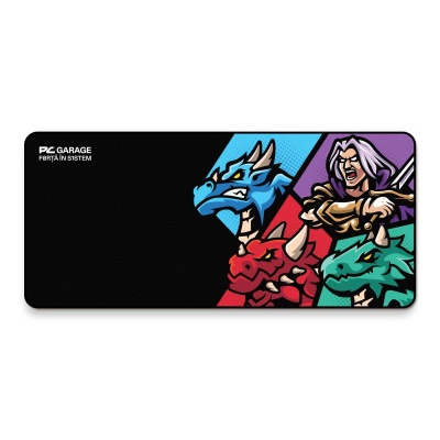 Mousepad Gaming ALPHAGEAR FLOW XL, 1200 x 600 mm, Negru