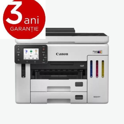 Multifunctional inkjet color CISS Canon Maxify GX7140, ( Print,Copy,Scan, Fax, Cloud), dimensiune A4 , duplex printare, ADF, viteza 24ppm alb-negru, 15.5 ppm color, rezolutie 600X1200 dpi, alimentare hartie250+250+100 coli, Scannet CIS, rezolutie
